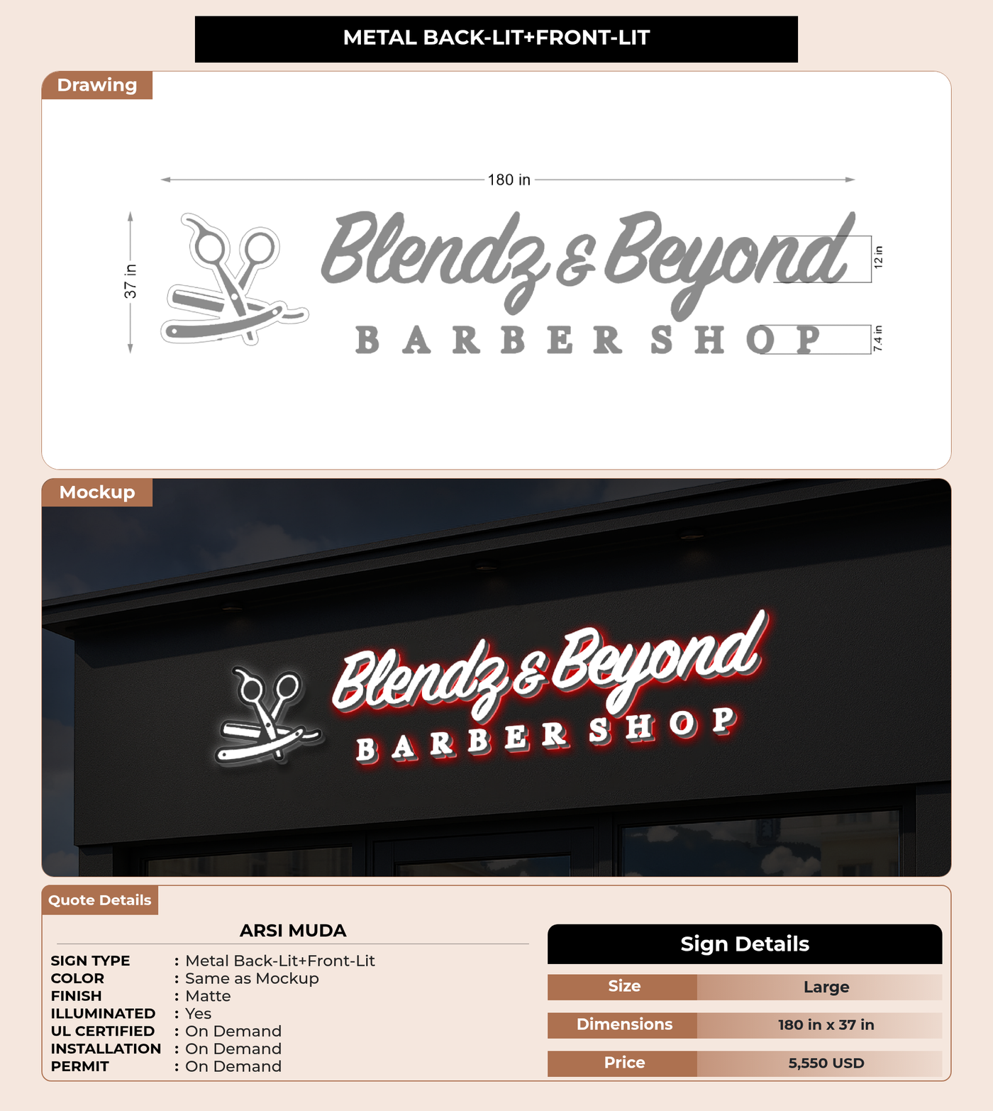 CUSTOM MOCKUP SIGN FOR Arsi Muda