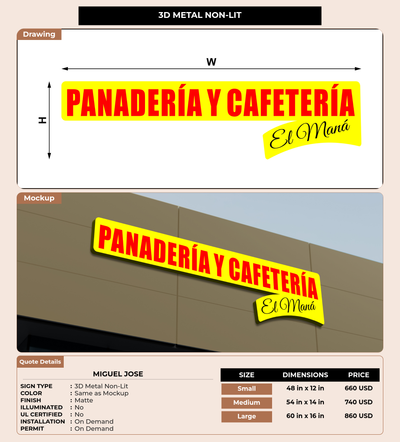CUSTOM MOCKUP SIGN FOR Miguel Jose