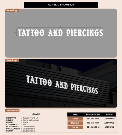 CUSTOM MOCKUP SIGN FOR Gavin