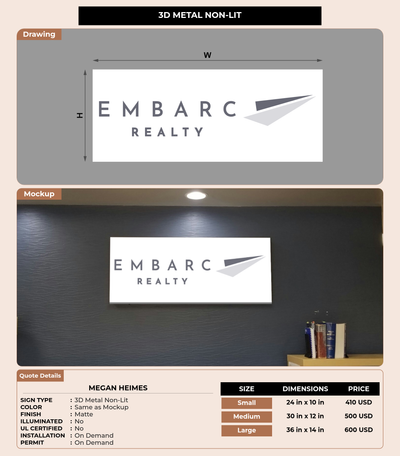 CUSTOM MOCKUP SIGN FOR Megan Heimes