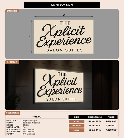 CUSTOM MOCKUP SIGN FOR Tmeka