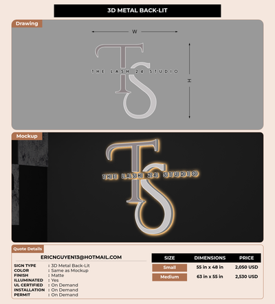 CUSTOM MOCKUP SIGN FOR ericnguyen13@hotmail.com