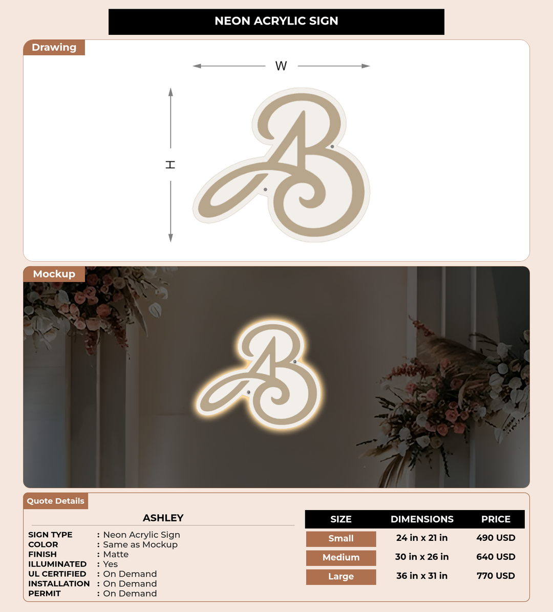 CUSTOM MOCKUP SIGN FOR Ashley