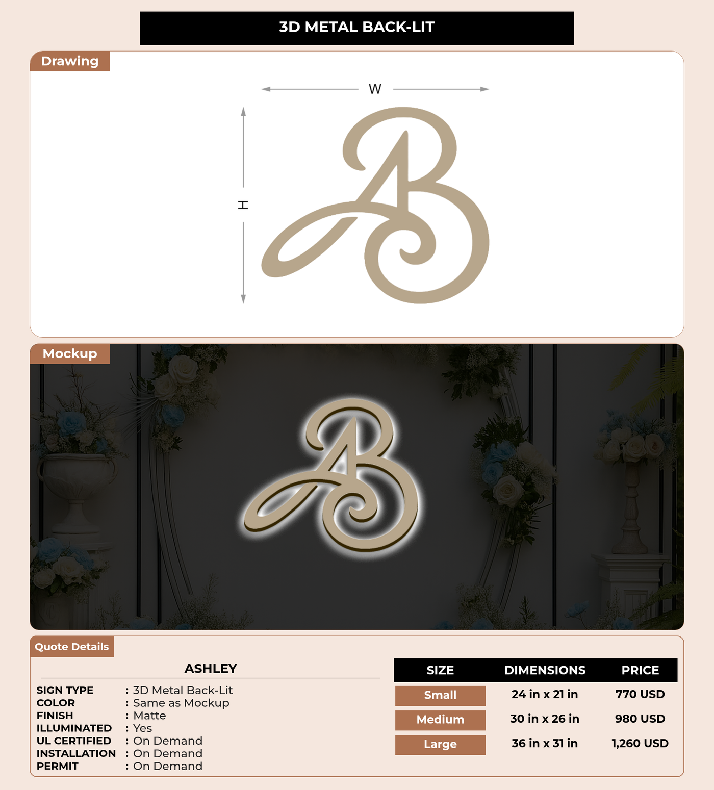 CUSTOM MOCKUP SIGN FOR Ashley