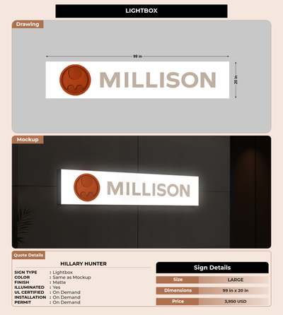 CUSTOM MOCKUP SIGN FOR Hillary Hunter