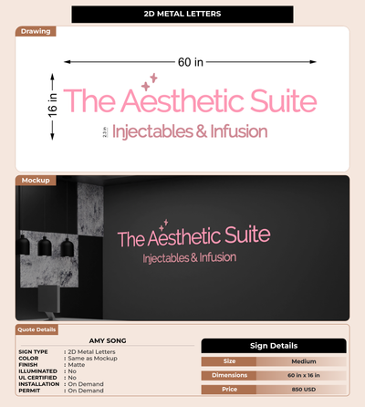 CUSTOM MOCKUP SIGN FOR amy song