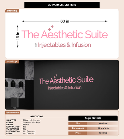 CUSTOM MOCKUP SIGN FOR amy song