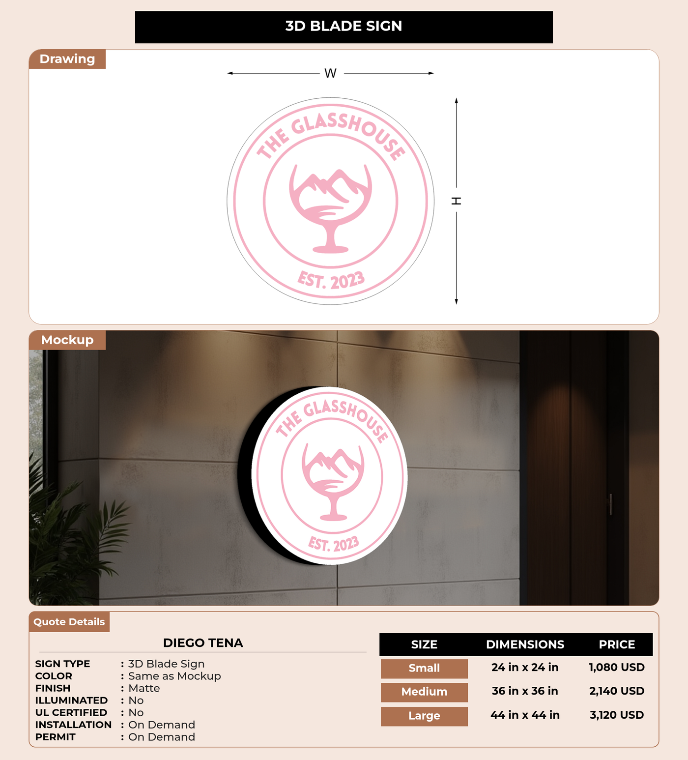 CUSTOM MOCKUP SIGN FOR Diego Tena