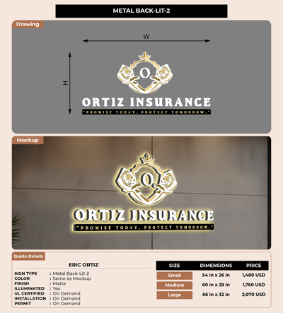 CUSTOM MOCKUP SIGN FOR Eric Ortiz
