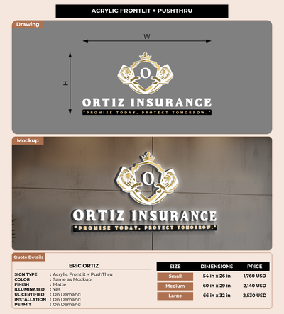 CUSTOM MOCKUP SIGN FOR Eric Ortiz