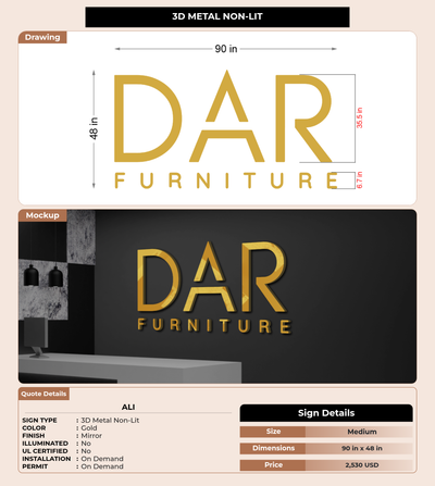 CUSTOM MOCKUP SIGN FOR Ali