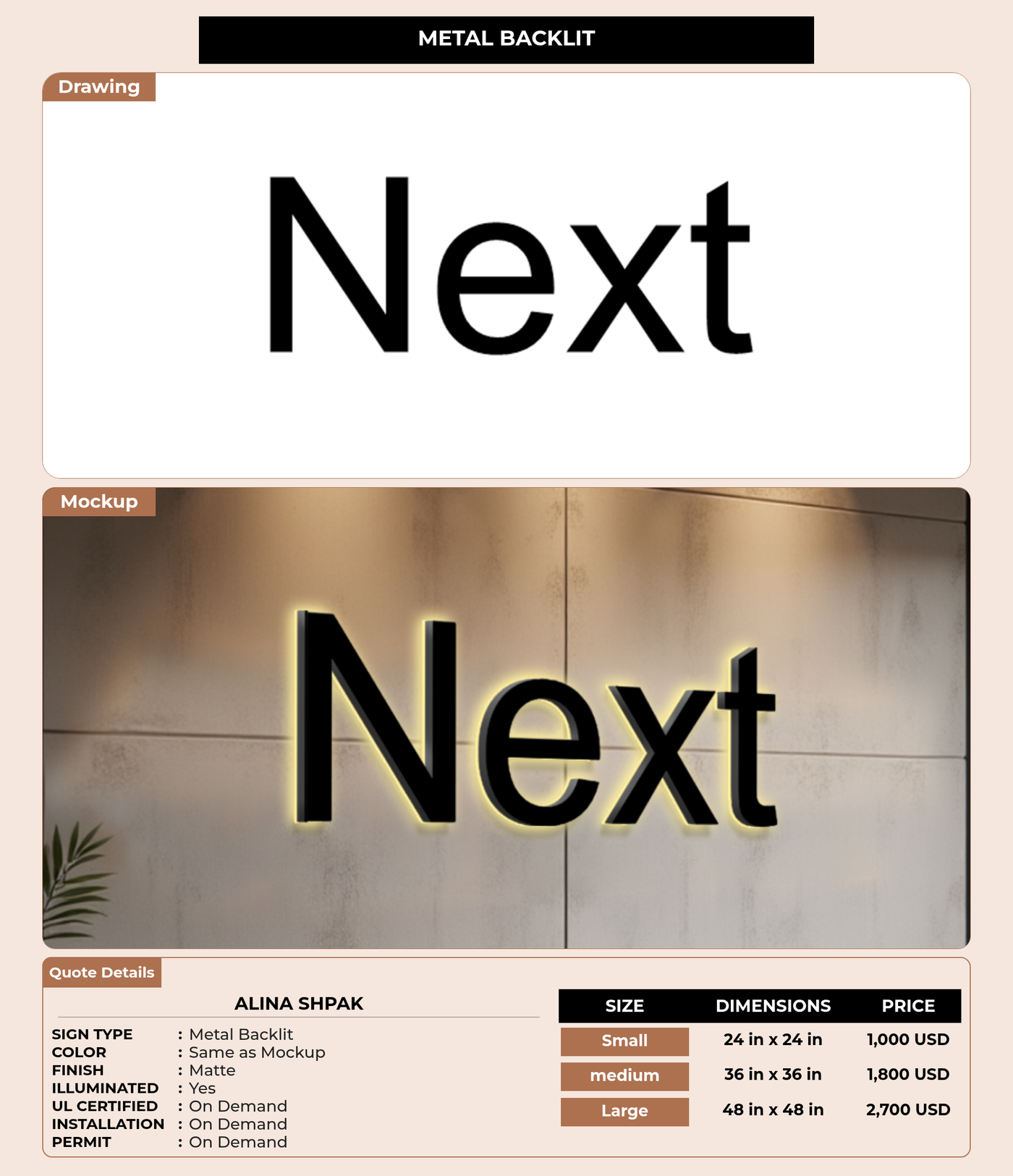 CUSTOM MOCKUP SIGN FOR Alina Shpak