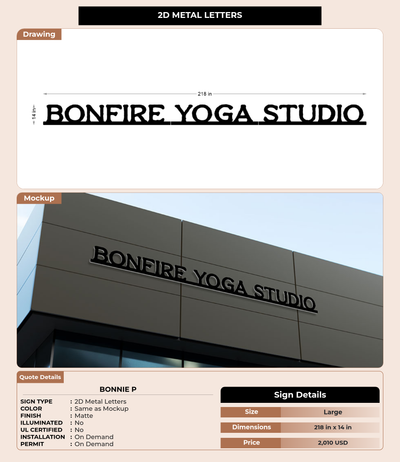 CUSTOM MOCKUP SIGN FOR Bonnie P