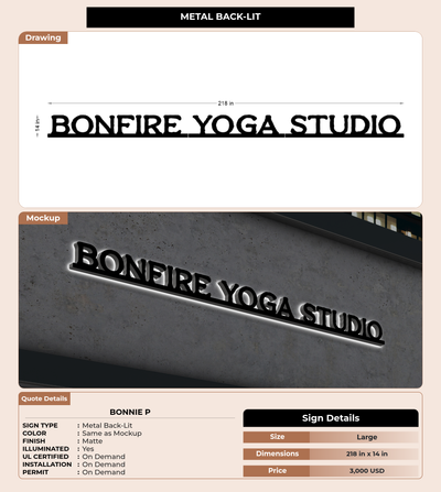 CUSTOM MOCKUP SIGN FOR Bonnie P