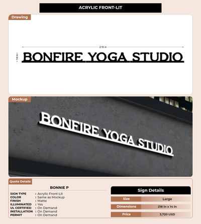 CUSTOM MOCKUP SIGN FOR Bonnie P