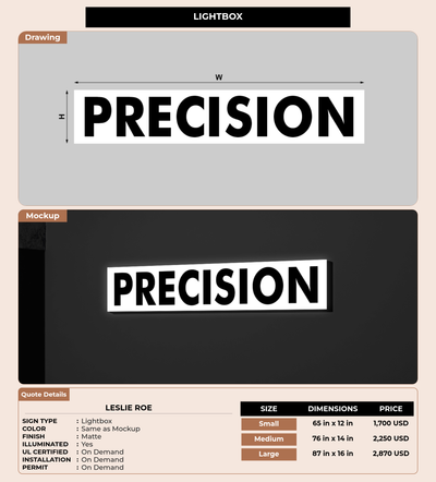 CUSTOM MOCKUP SIGN FOR Leslie Roe
