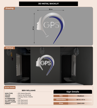 CUSTOM MOCKUP SIGN FOR Ben Williams