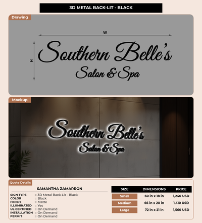CUSTOM MOCKUP SIGN FOR Samantha Zamarron