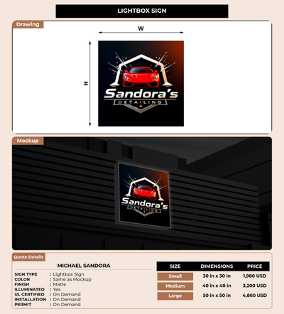 CUSTOM MOCKUP SIGN FOR Michael sandora
