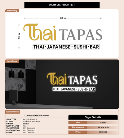 CUSTOM MOCKUP SIGN FOR Daowadee Kannoi