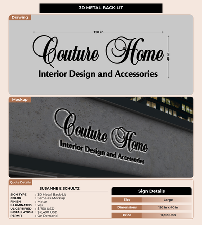 CUSTOM MOCKUP SIGN FOR Susanne E Schultz