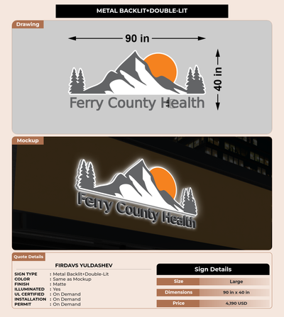 CUSTOM MOCKUP SIGN FOR Firdavs Yuldashev