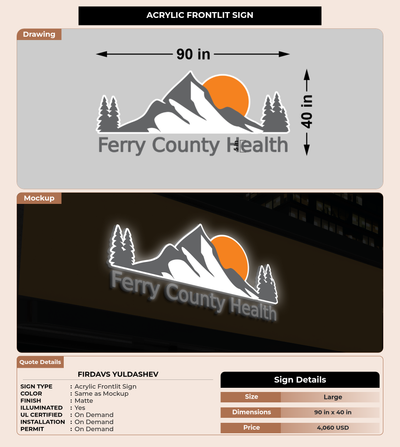 CUSTOM MOCKUP SIGN FOR Firdavs Yuldashev