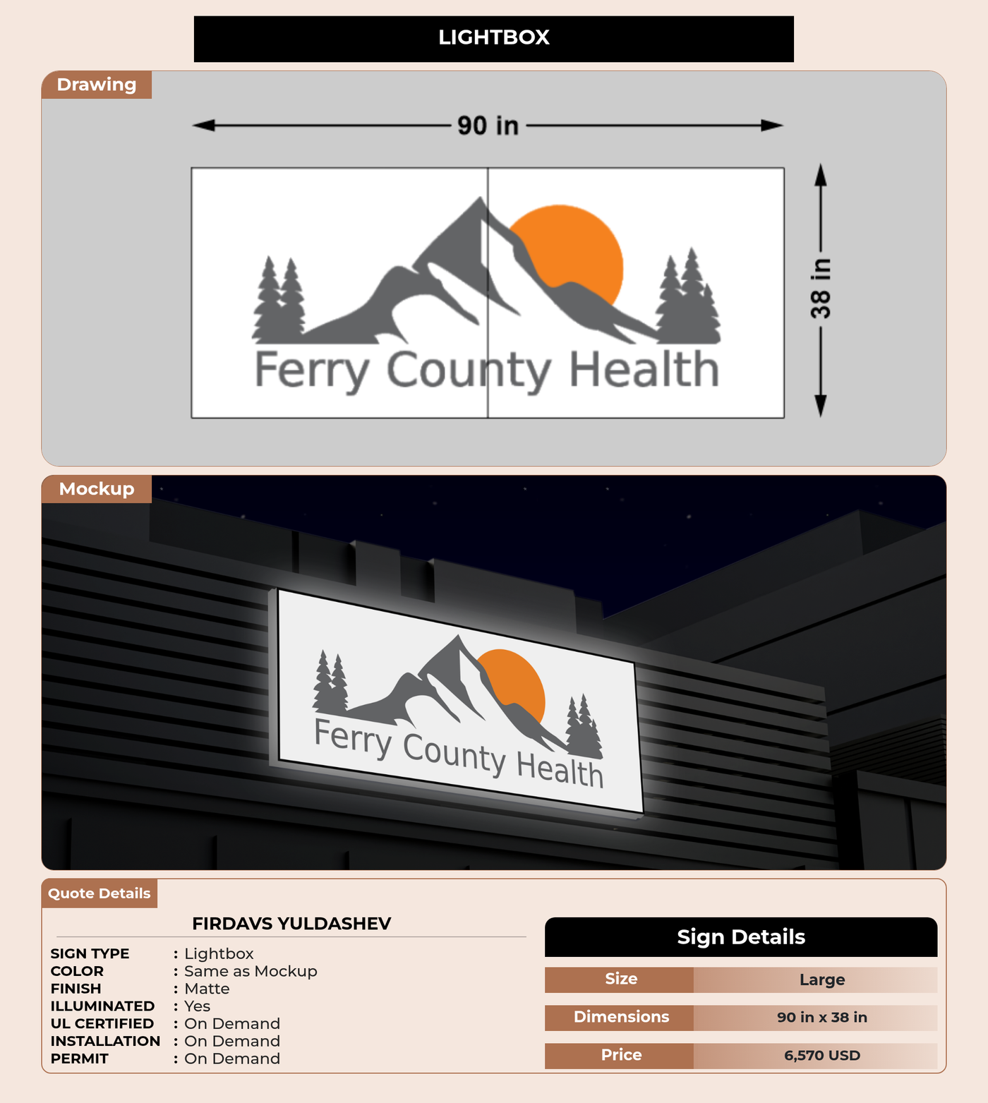 CUSTOM MOCKUP SIGN FOR Firdavs Yuldashev