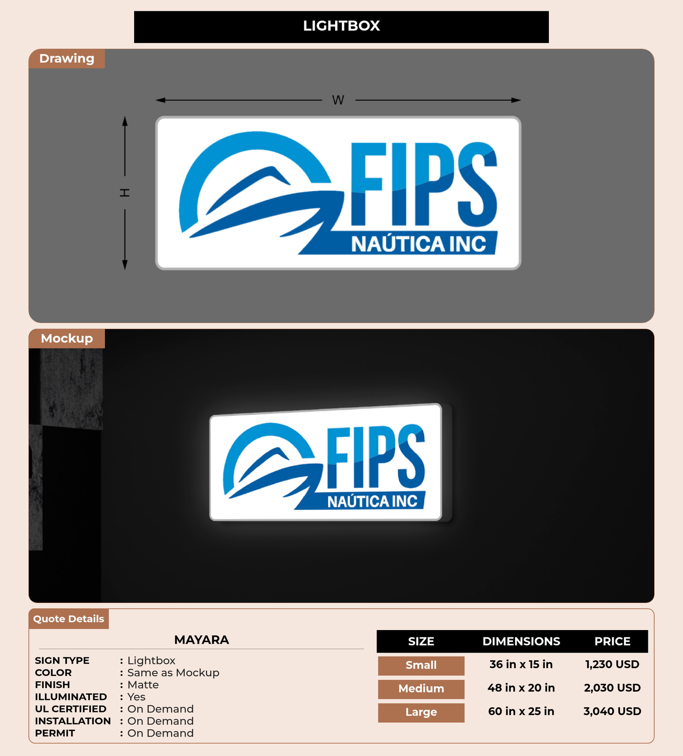 CUSTOM MOCKUP SIGN FOR Mayara