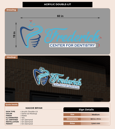 CUSTOM MOCKUP SIGN FOR Maggie Bryan