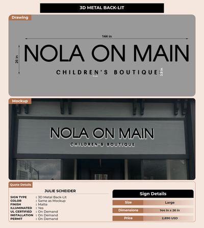 CUSTOM MOCKUP SIGN FOR Julie Scheider
