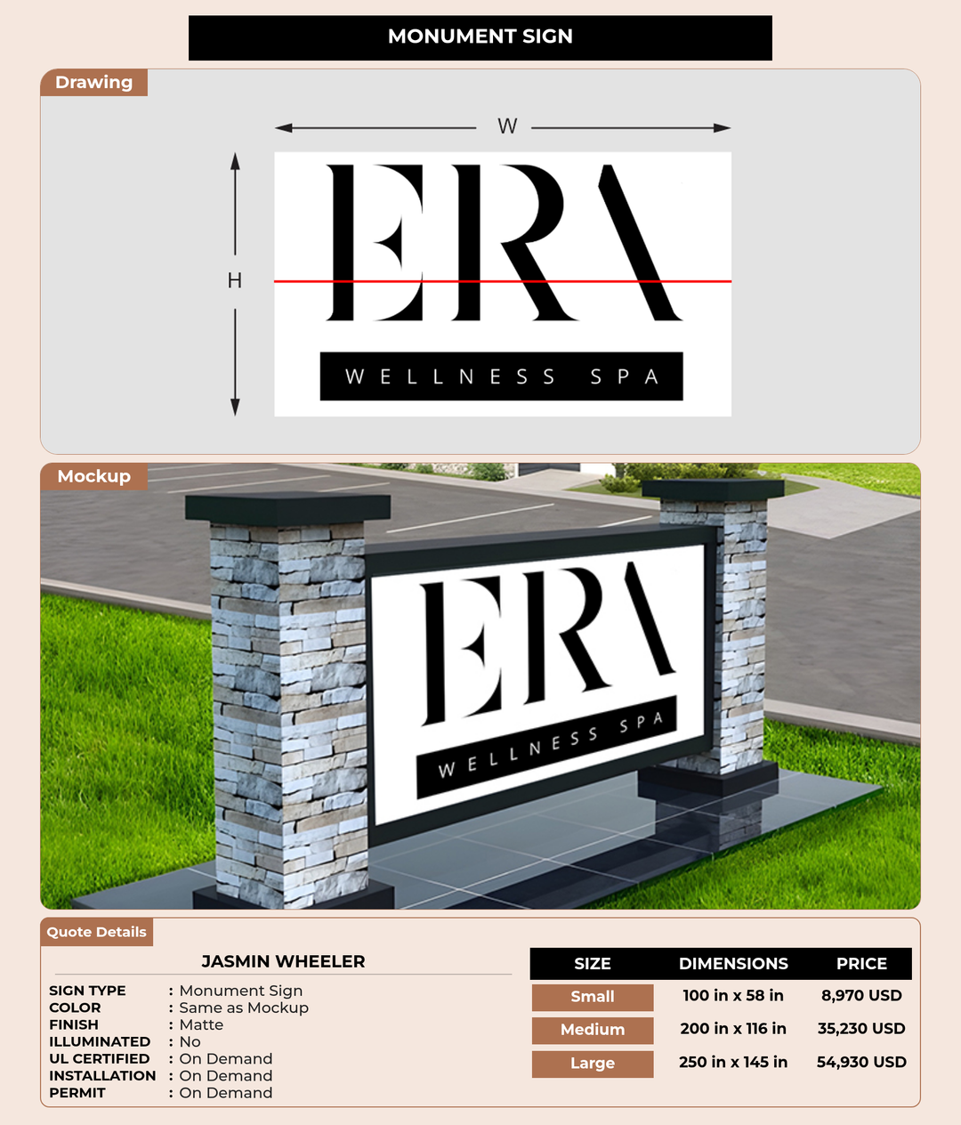 CUSTOM MOCKUP SIGN FOR Jasmin Wheeler