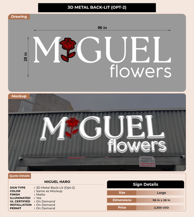 CUSTOM MOCKUP SIGN FOR Miguel haro
