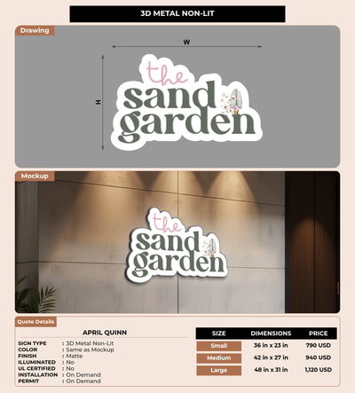 CUSTOM MOCKUP SIGN FOR April Quinn