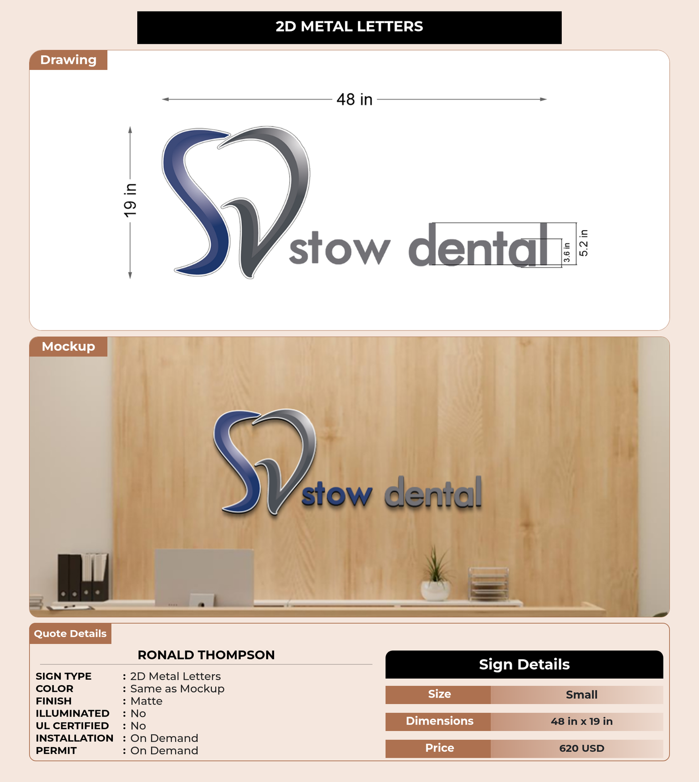 CUSTOM MOCKUP SIGN FOR ronald thompson