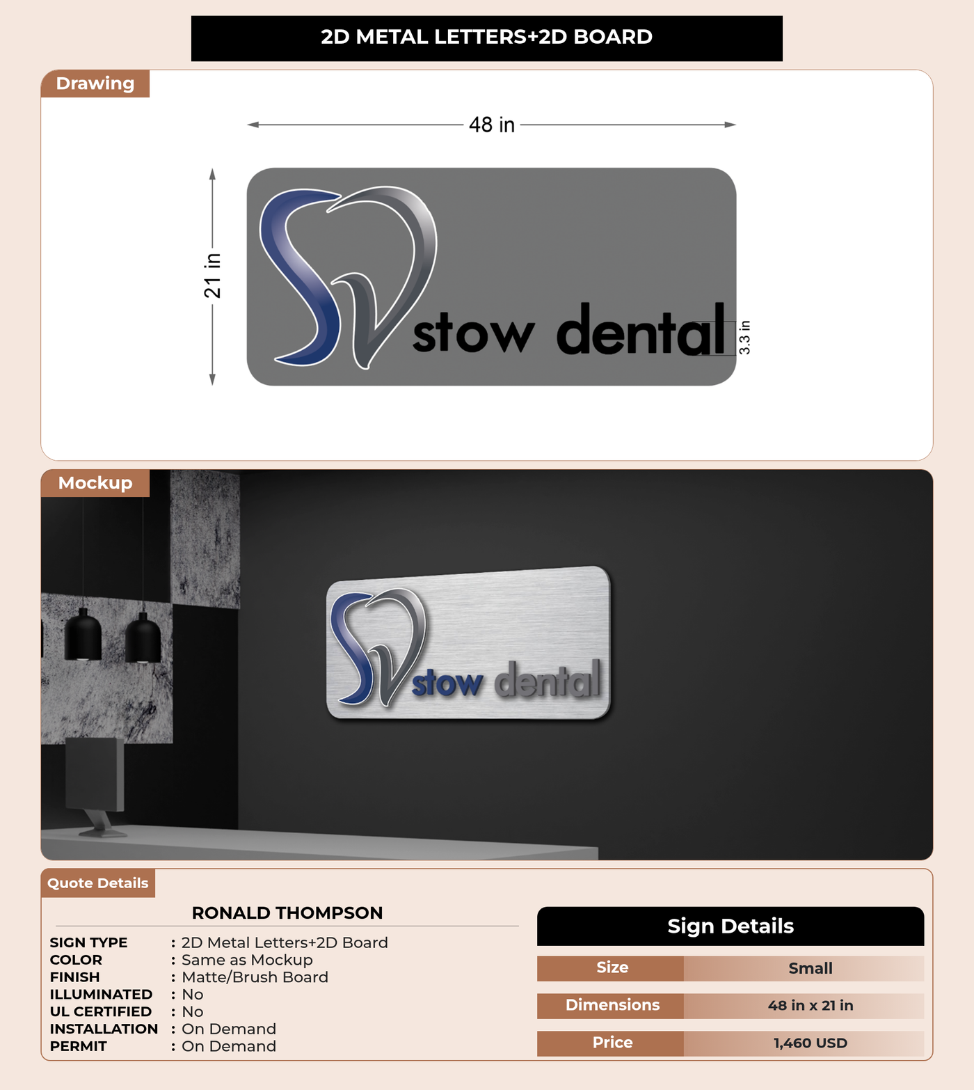 CUSTOM MOCKUP SIGN FOR ronald thompson