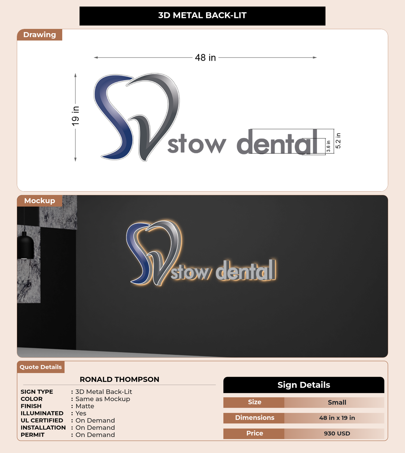 CUSTOM MOCKUP SIGN FOR ronald thompson