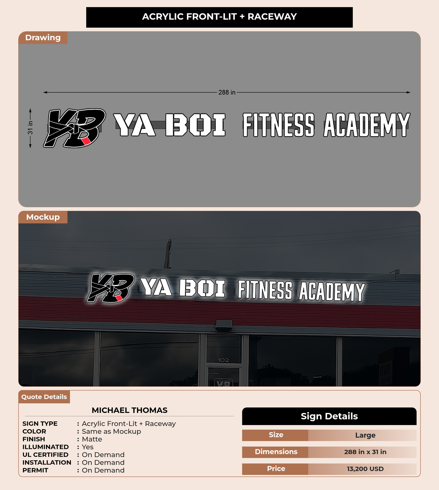 CUSTOM MOCKUP SIGN FOR Michael Thomas