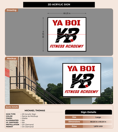 CUSTOM MOCKUP SIGN FOR Michael Thomas