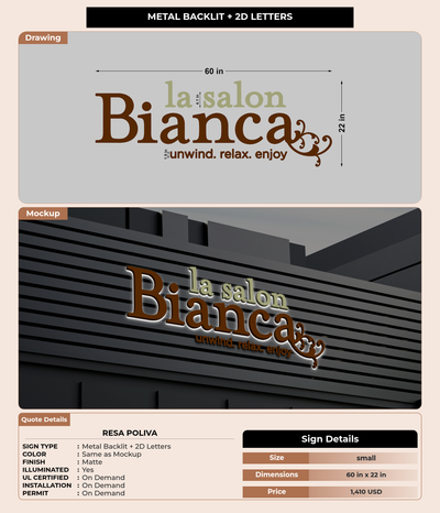 CUSTOM MOCKUP SIGN FOR Resa Poliva