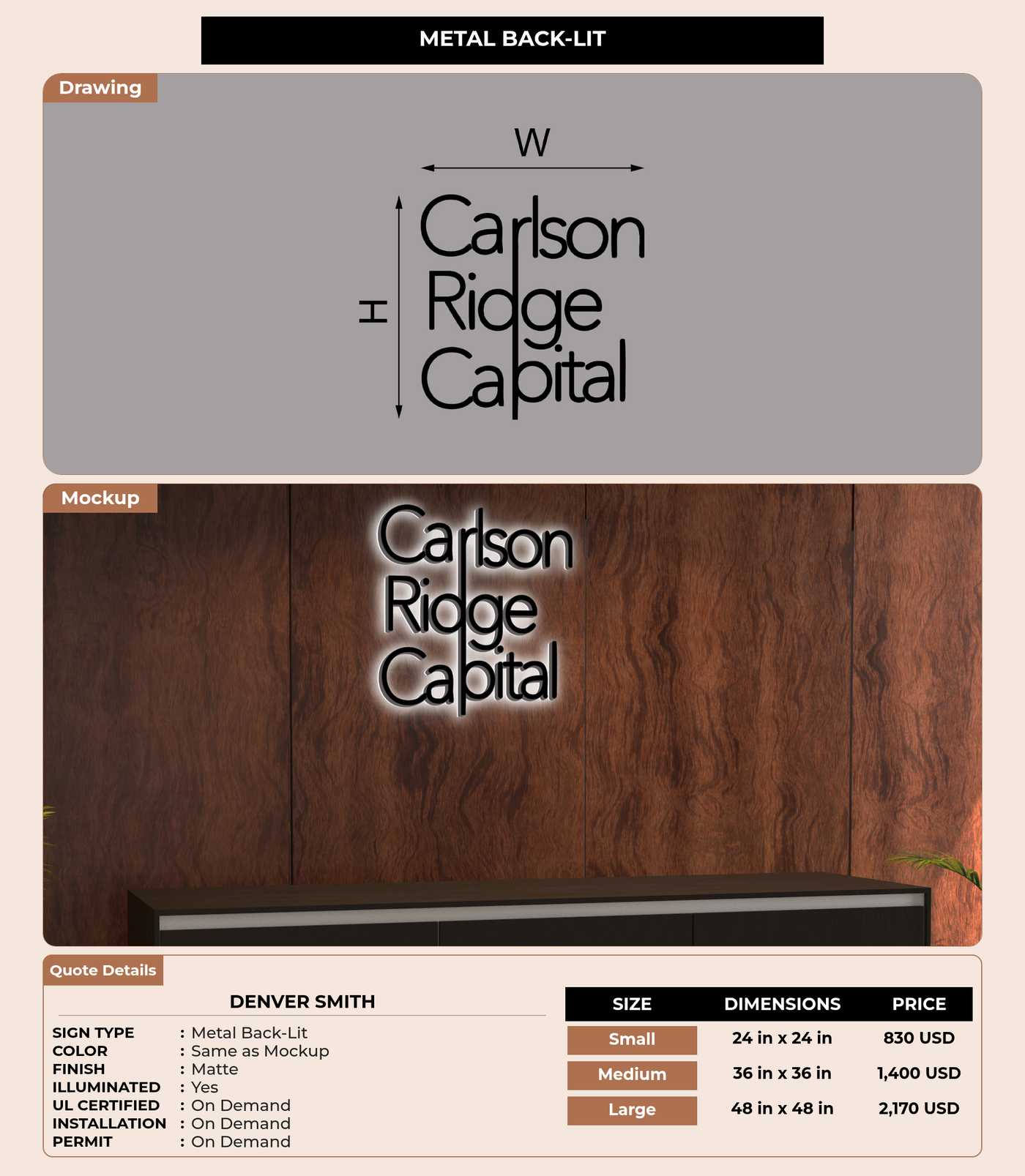 CUSTOM MOCKUP SIGN FOR Denver Smith