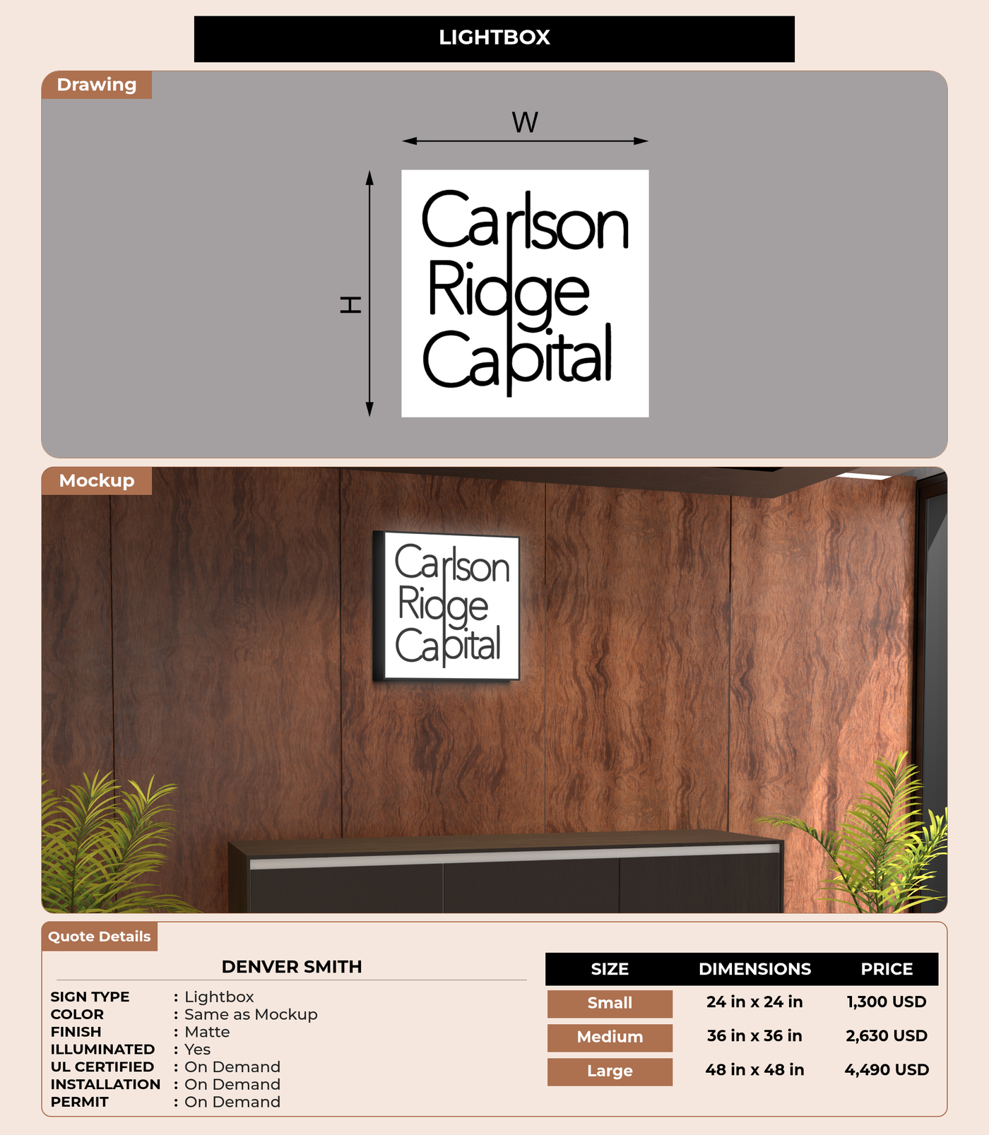 CUSTOM MOCKUP SIGN FOR Denver Smith