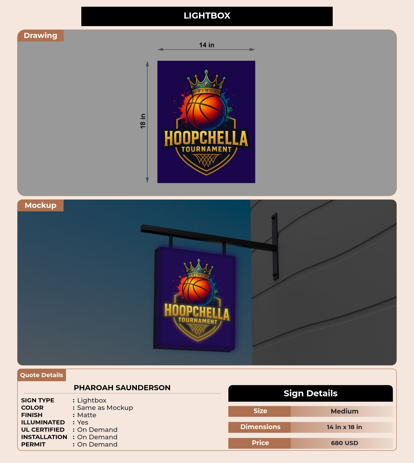 CUSTOM MOCKUP SIGN FOR Pharoah Saunderson