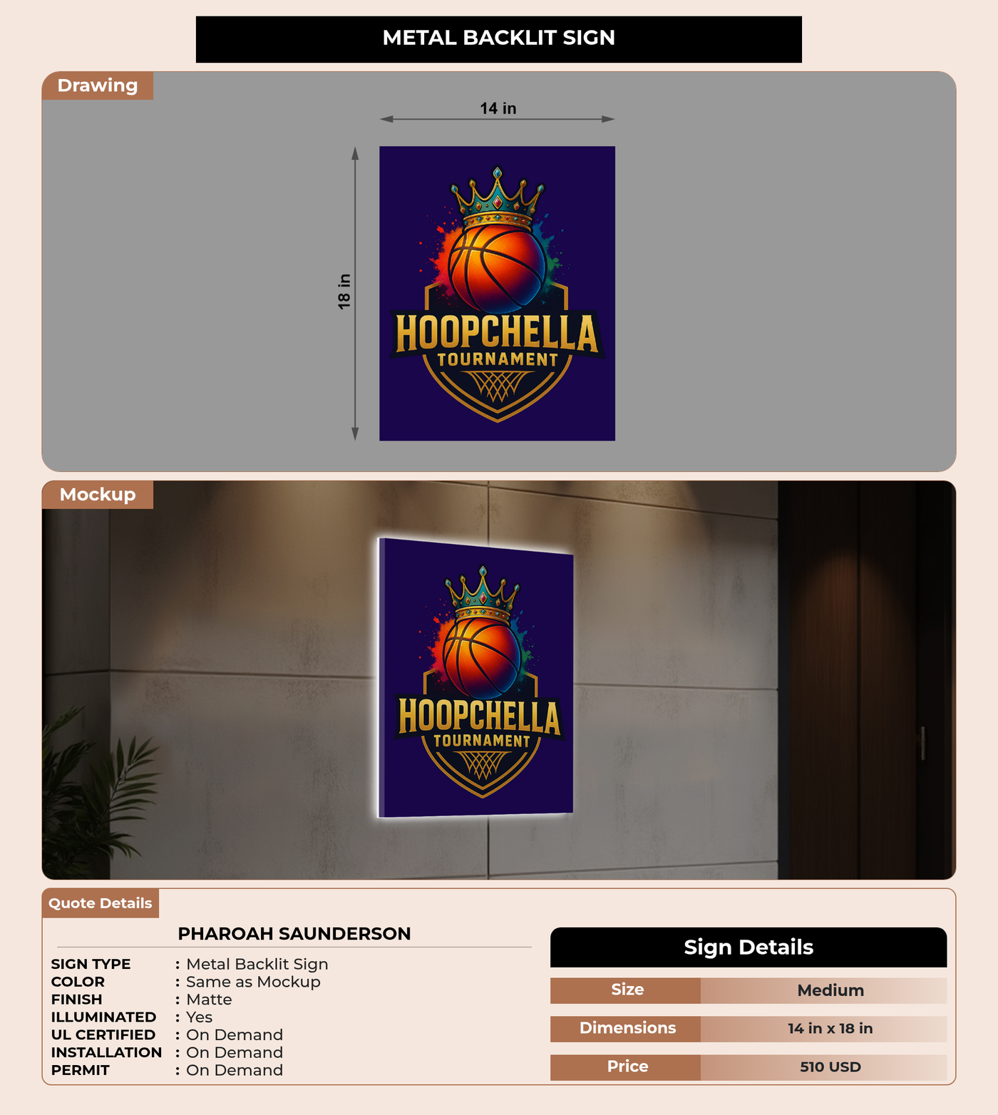 CUSTOM MOCKUP SIGN FOR Pharoah Saunderson
