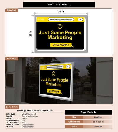CUSTOM MOCKUP SIGN FOR isaac@justsomepeople.com