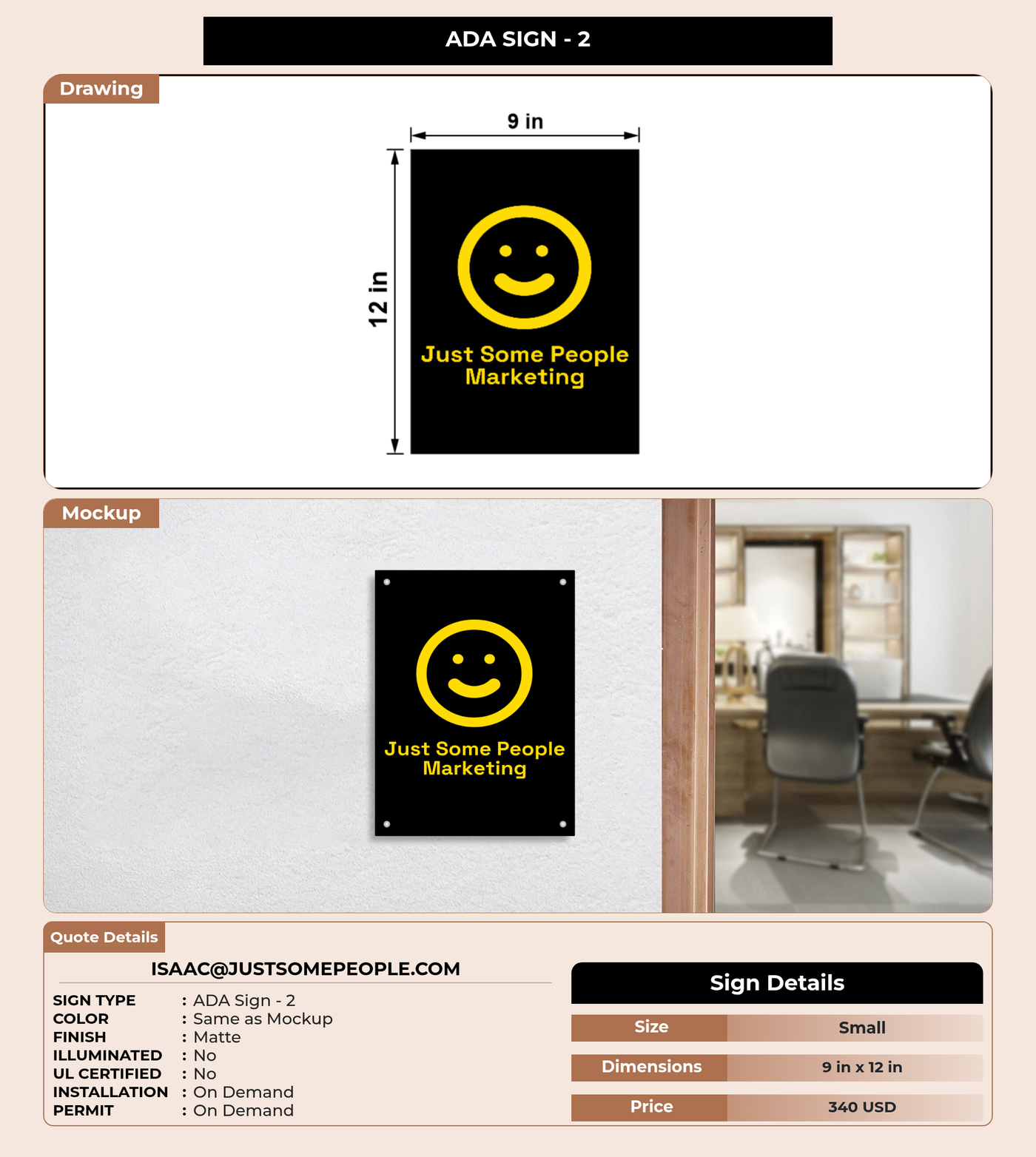 CUSTOM MOCKUP SIGN FOR isaac@justsomepeople.com