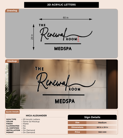 CUSTOM MOCKUP SIGN FOR Mica Alexander