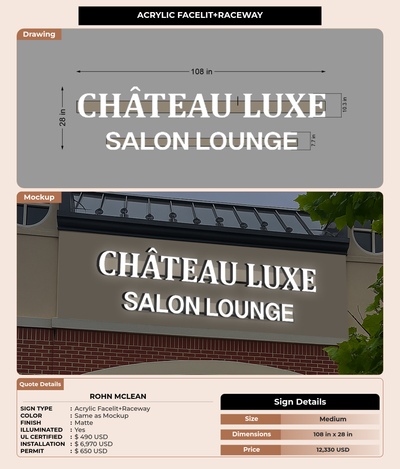 CUSTOM MOCKUP SIGN FOR Rohn McLean