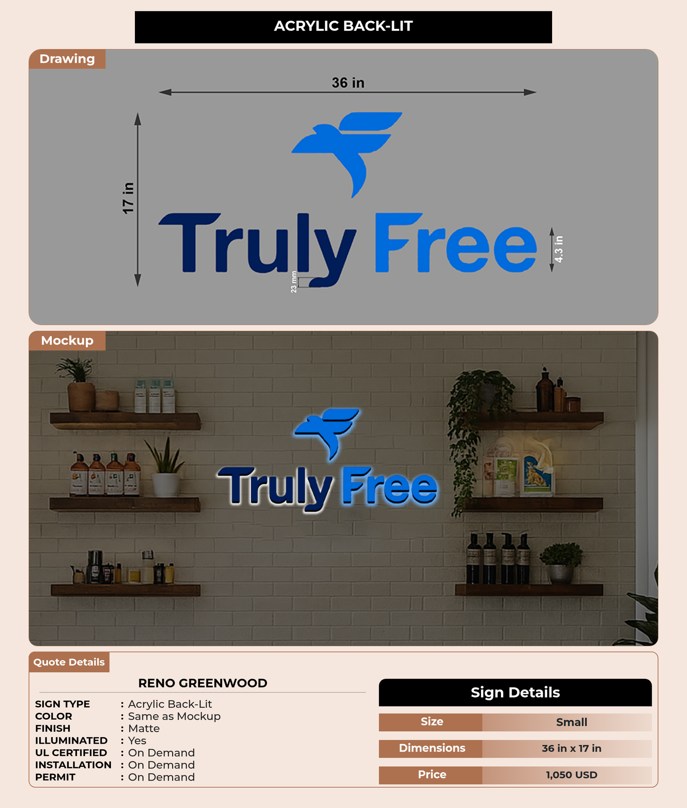 CUSTOM MOCKUP SIGN FOR Reno Greenwood