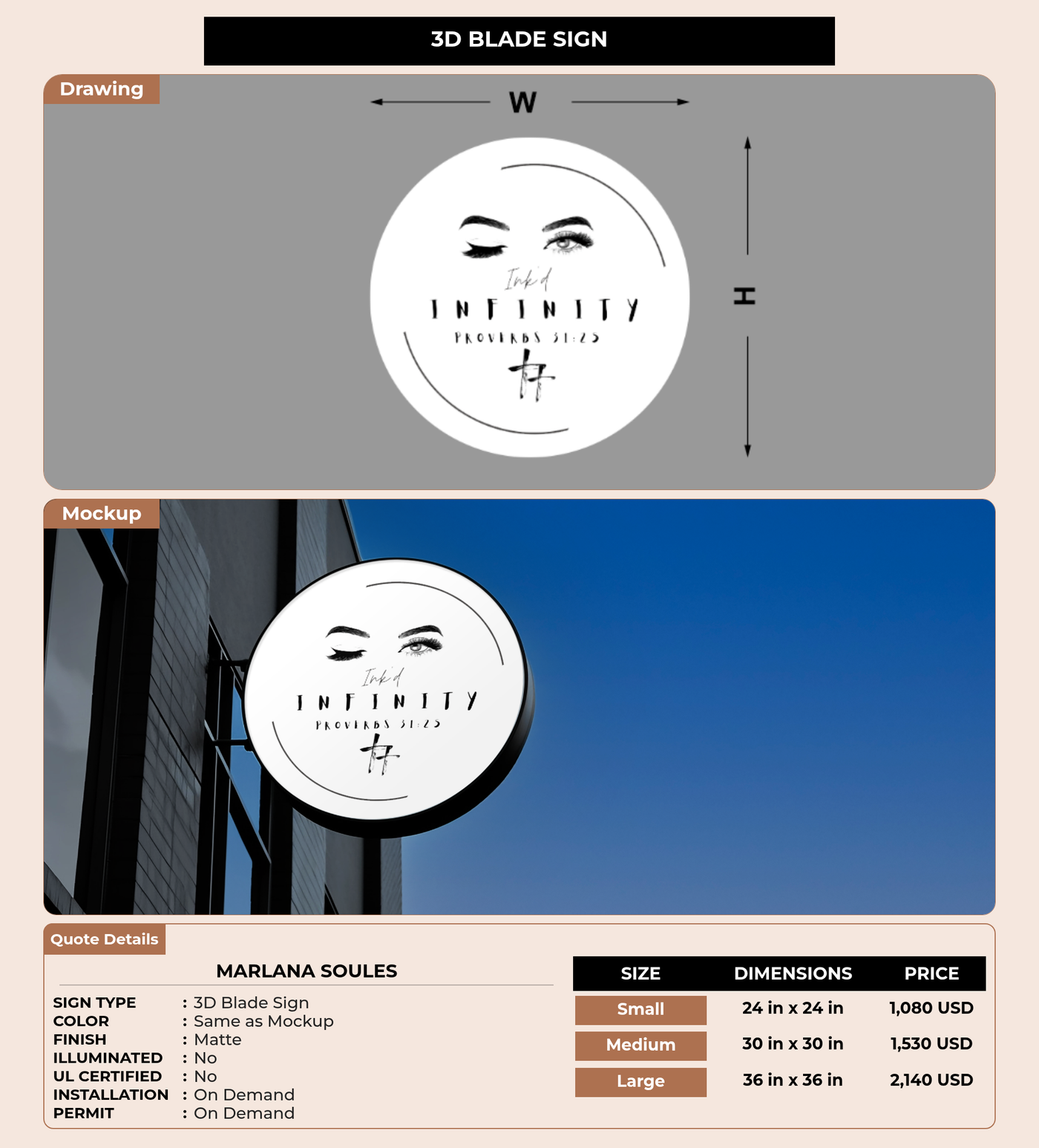 CUSTOM MOCKUP SIGN FOR Marlana Soules